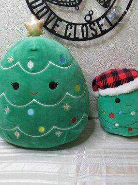 Squishmallows Leama Christmas Tree Plush Toy Bundle of 2 Retired Holiday Set  Th